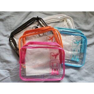New TSA Approved Toiletry Bag 5 Pack Clear Toiletry Bags - Quart Size Travel Bag